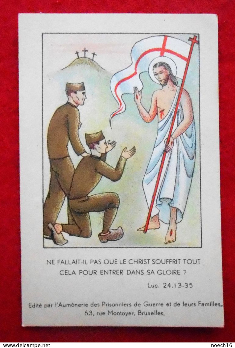 Chromo Image, Pâques 1943, Bénédiction Des Prisonniers De Guerre Par Les évêques De Belgique - 1939-45