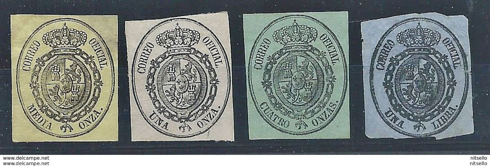 LOTE 1812   ///   (C125)  ESPAÑA EDIFIL Nº 35/38 - MICHEL Nº: 5/8   NUEVOS SIN GOMA CON CHARNELA *** LIQUIDATION **** - Unused Stamps