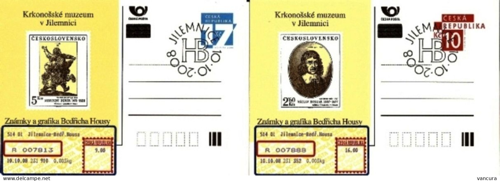 CDV B Stamps And Engravings Of Bedrich Housa - Vaclav Hollar And Albrecht Dürer 2008 - Grabados