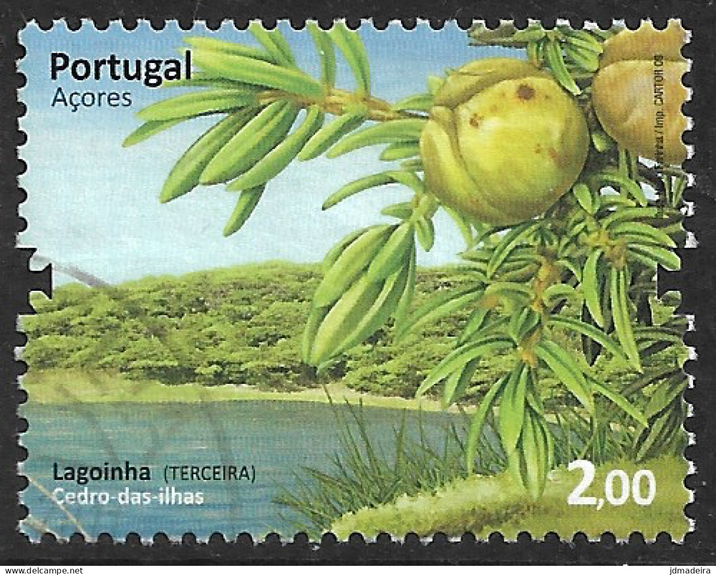 Portugal – 2009 Açores Lagoons 2,00 Used Stamp - Oblitérés