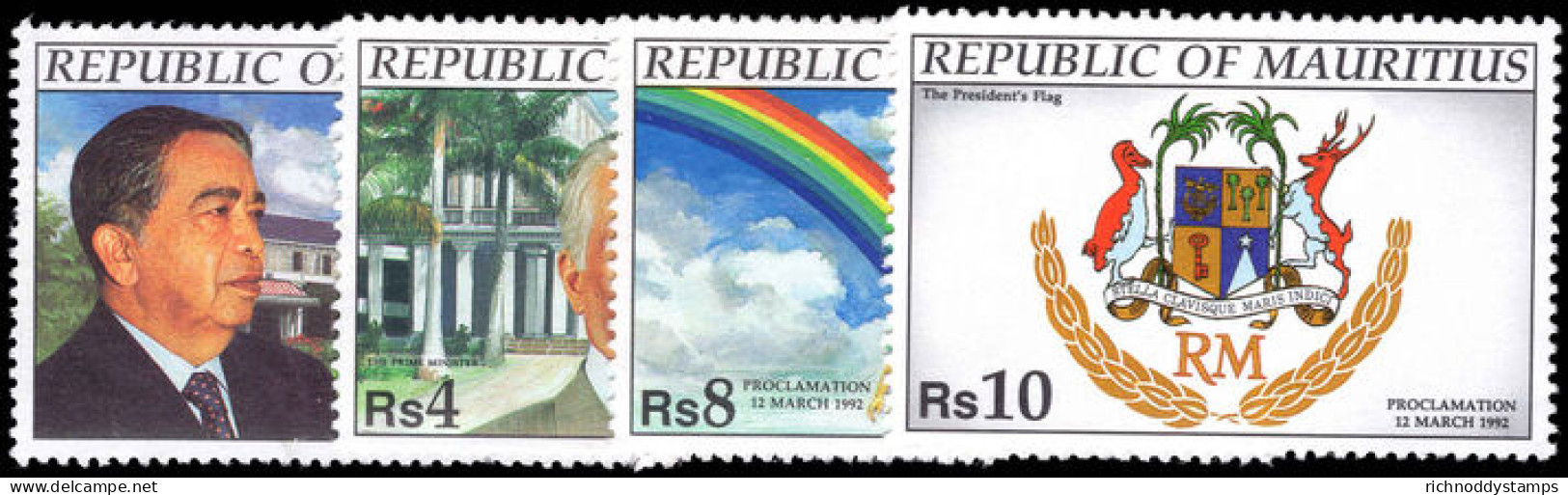 Mauritius 1992 Proclamation Of Republic Unmounted Mint. - Maurice (1968-...)