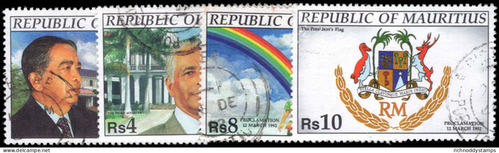 Mauritius 1992 Proclamation Of Republic Fine Used. - Maurice (1968-...)