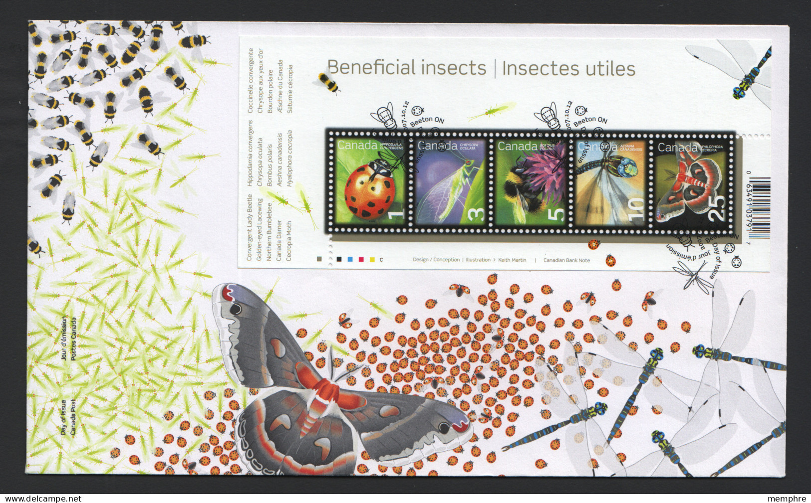 2007   Beneficial Insects  Definitives -Souvenir Sheet Of 5 Different  Sc 2238a - 2001-2010