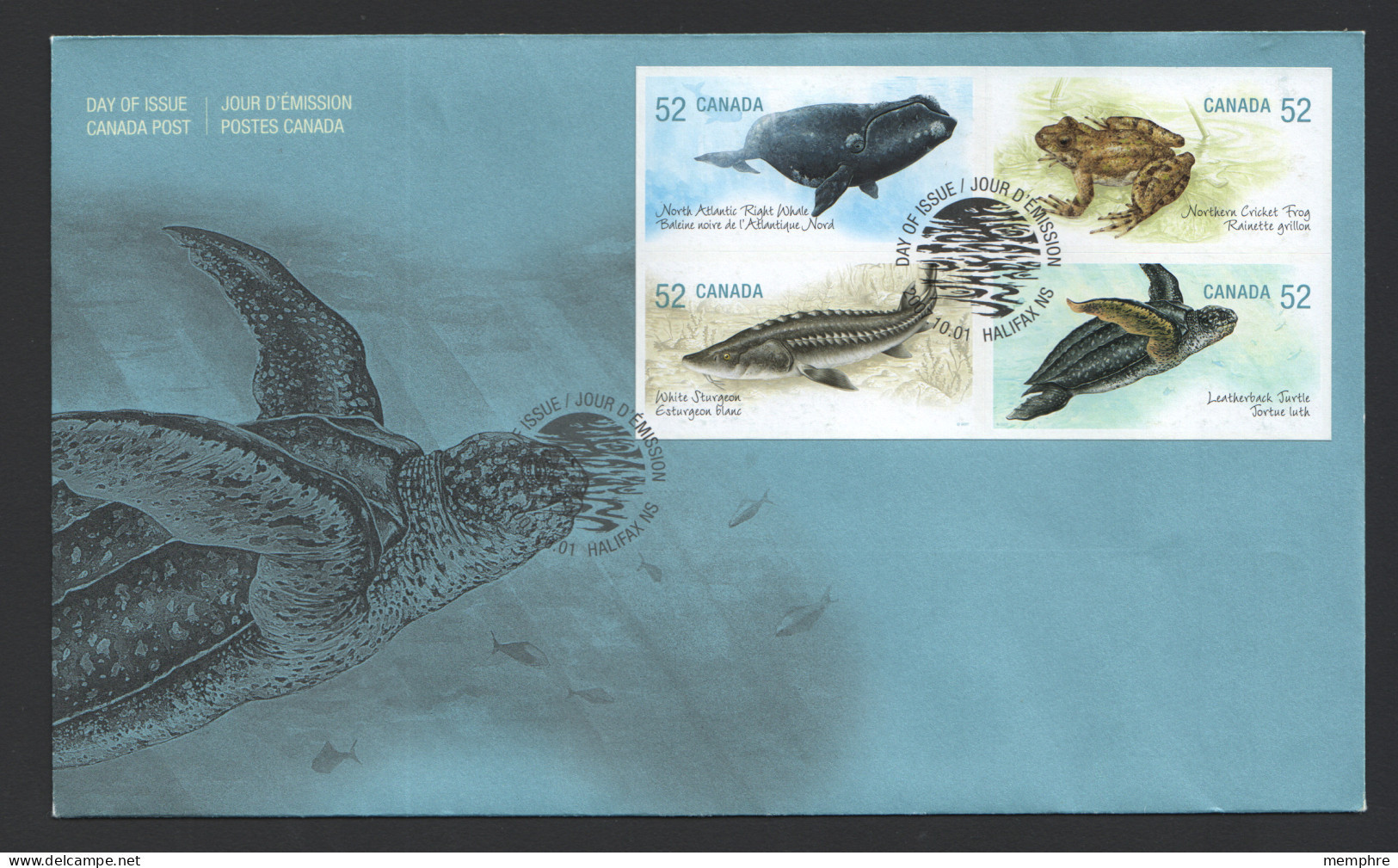 2007   Endangered Species : Whale, Frog, Sturgeon, Turtle  Block Of 4 Se-tenant  Sc 2230-3 - 2001-2010