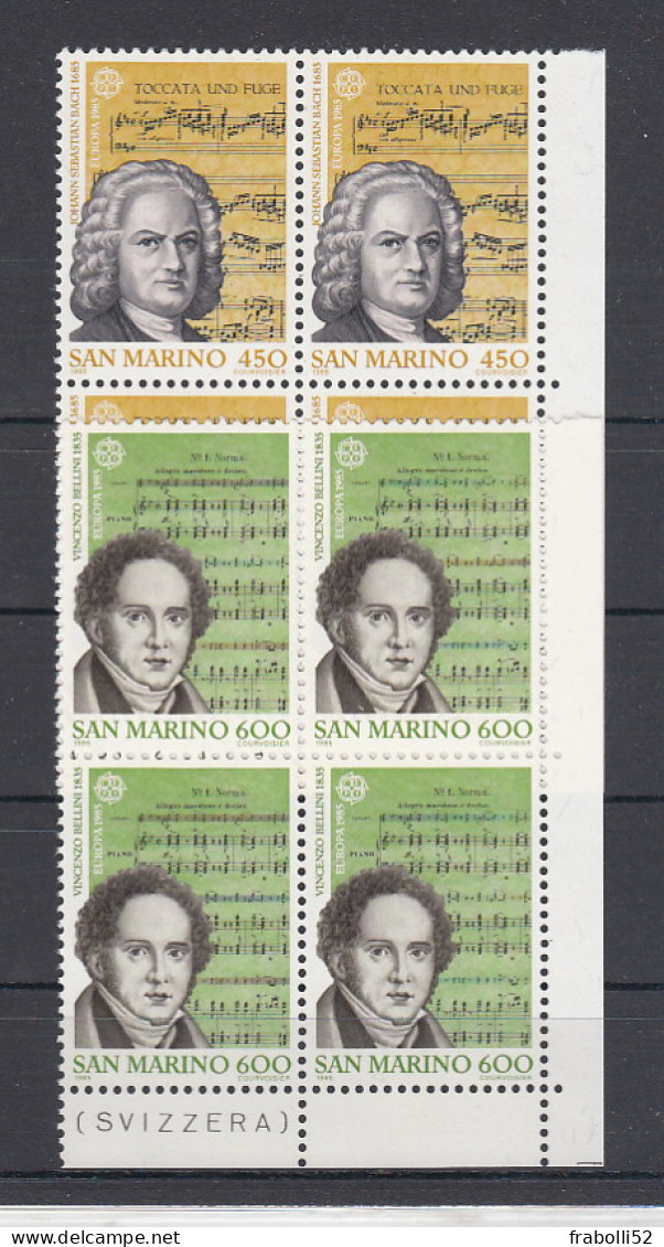 S. Marino Nuovi:   N. 1154-5 **  (Europa 1985)  In Quartina - Neufs