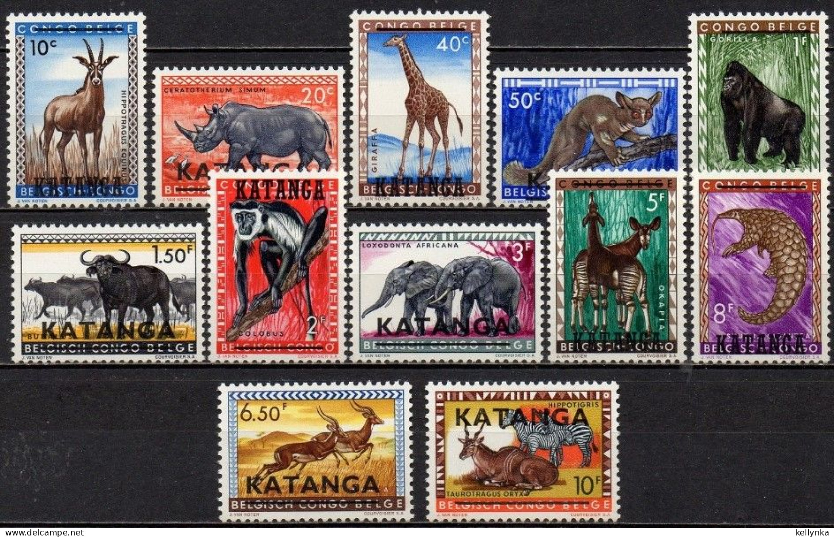 Katanga - 6/17 - Animaux - 1960 - MNH - Katanga