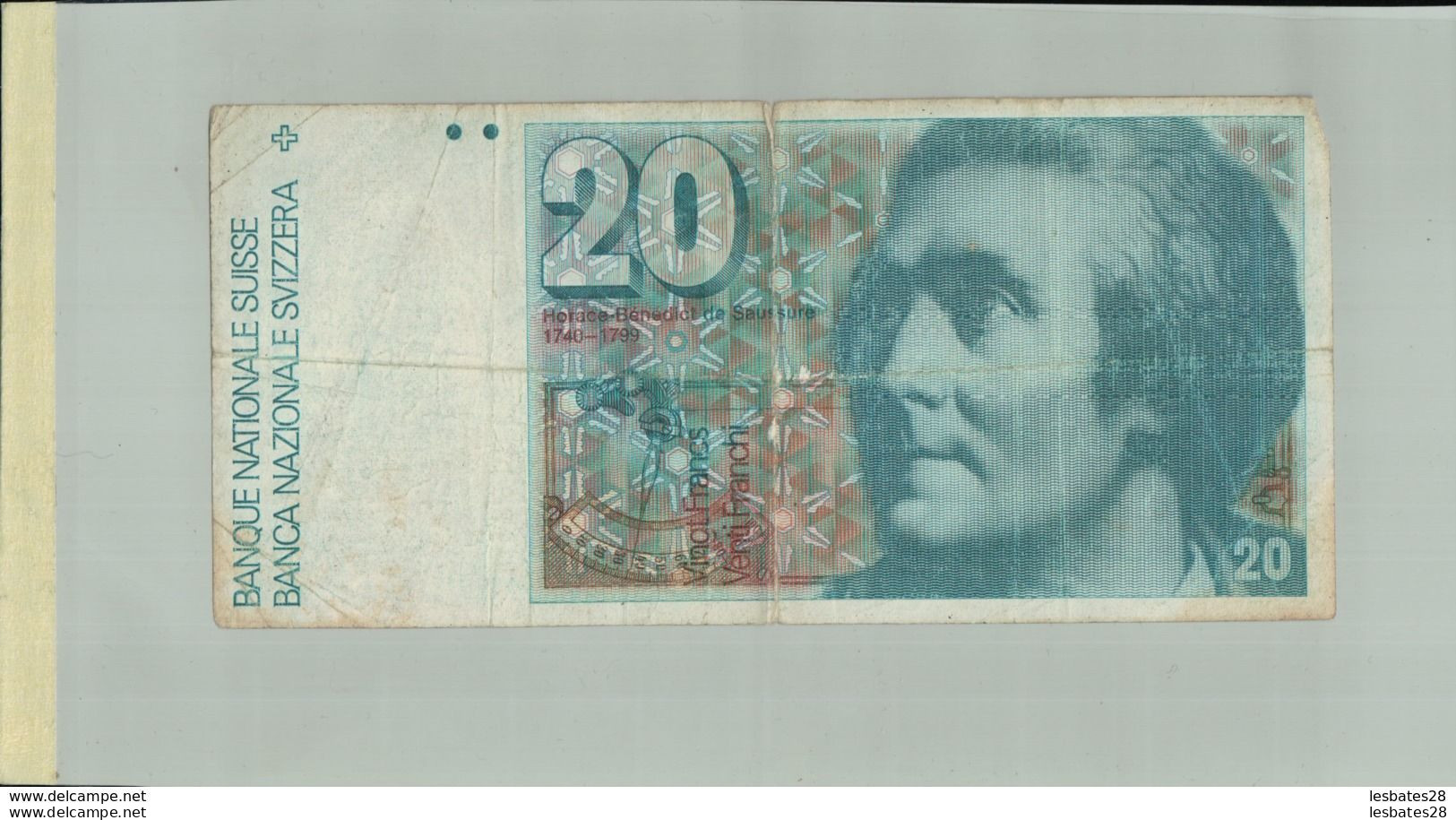 Billet De Banque SUISSE 20 Francs Nd (1982)  Schweiz  UNC " HORACE-BÉNÉDICT DE SAUSSURE"  DEC 2019 Gerar - Suiza