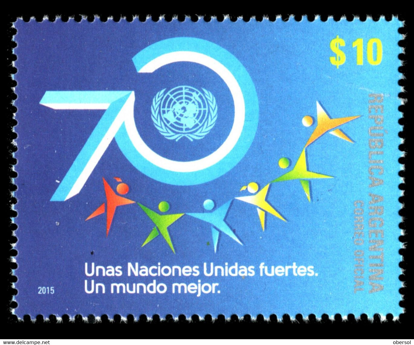 Argentina 2015 70th Anniversary Of The United Nations MNH Stamp - Nuovi