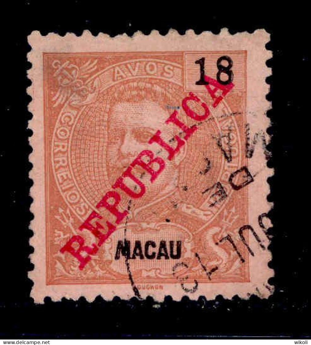 ! ! Macau - 1911 King Carlos 18 A - Af. 160 - Used (ca 067) - Used Stamps