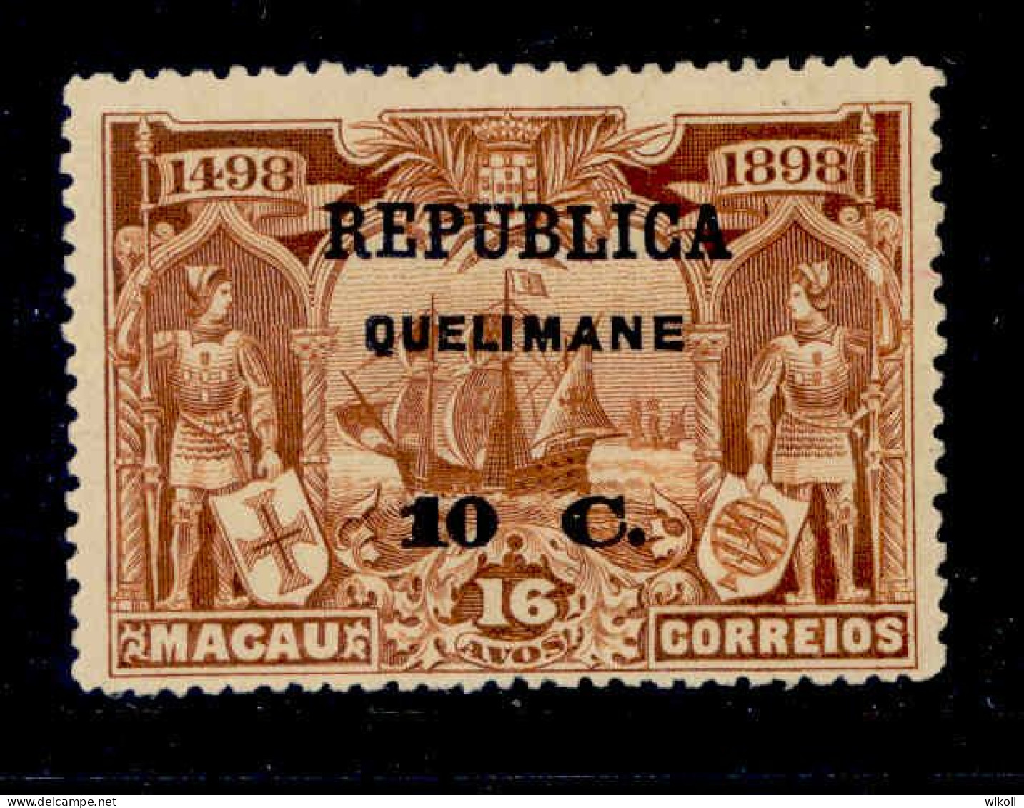 ! ! Quelimane - 1913 Vasco Gama On Macau 10 C - Af. 15 - MH (ca 071) - Quelimane