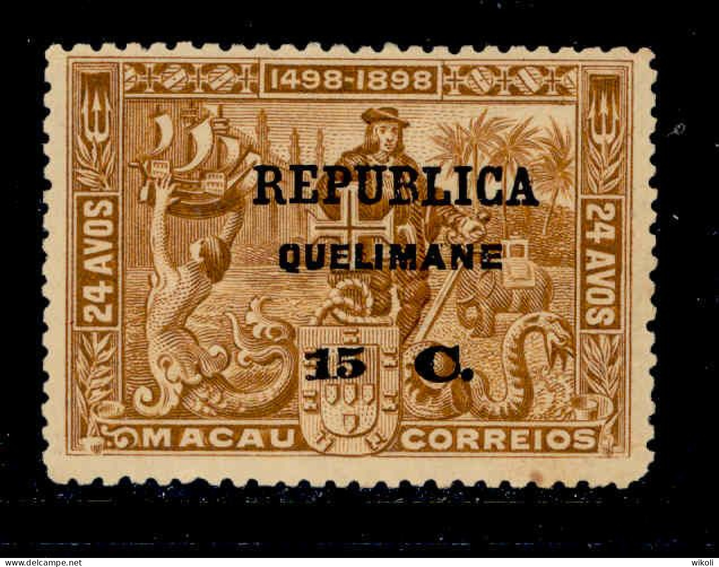 ! ! Quelimane - 1913 Vasco Gama On Macau 15 C - Af. 16 - MH (ca 072) - Quelimane