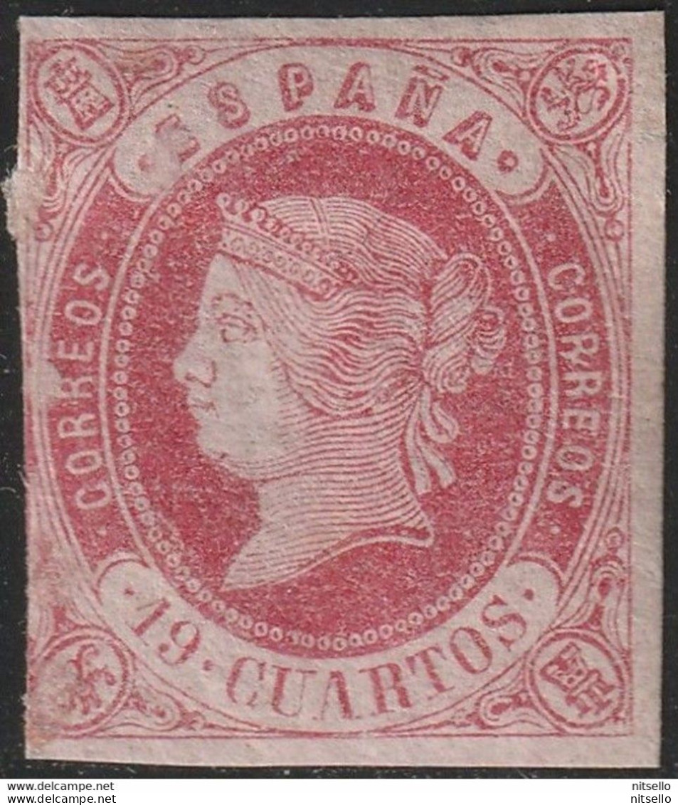 LOTE 1812  /// (C365) ESPAÑA 1862 EDIFIL Nº:60 *MH // CATALOG/COTE: 347€  ¡¡¡ LIQUIDATION - JE LIQUIDE !!! - Postfris – Scharnier