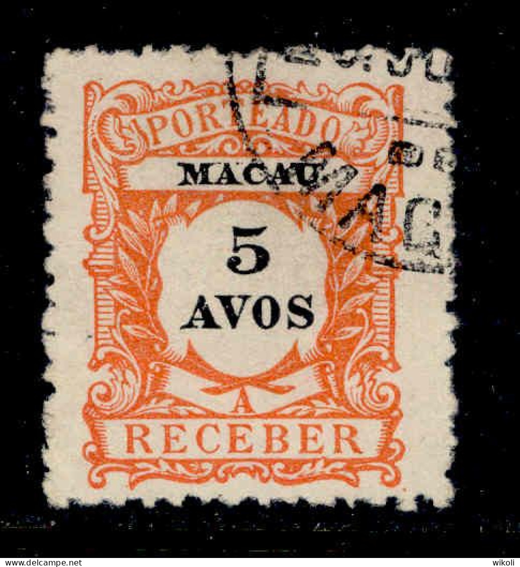 ! ! Macau - 1904 Postage Due 5 A - Af. P 05 - Used (ca 095) - Impuestos