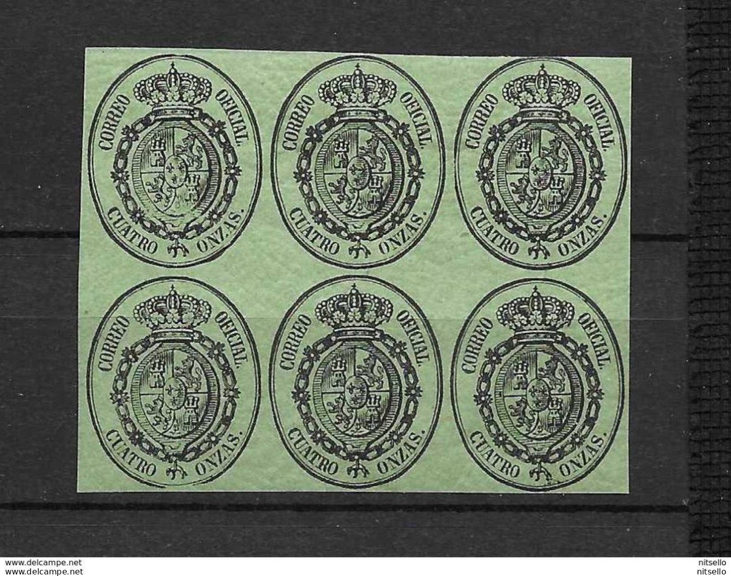 LOTE 1812  ////  (C105) ESPAÑA    EDIFIL Nº: 37 EN BLOQUE   **MNH  LUXE - Nuovi