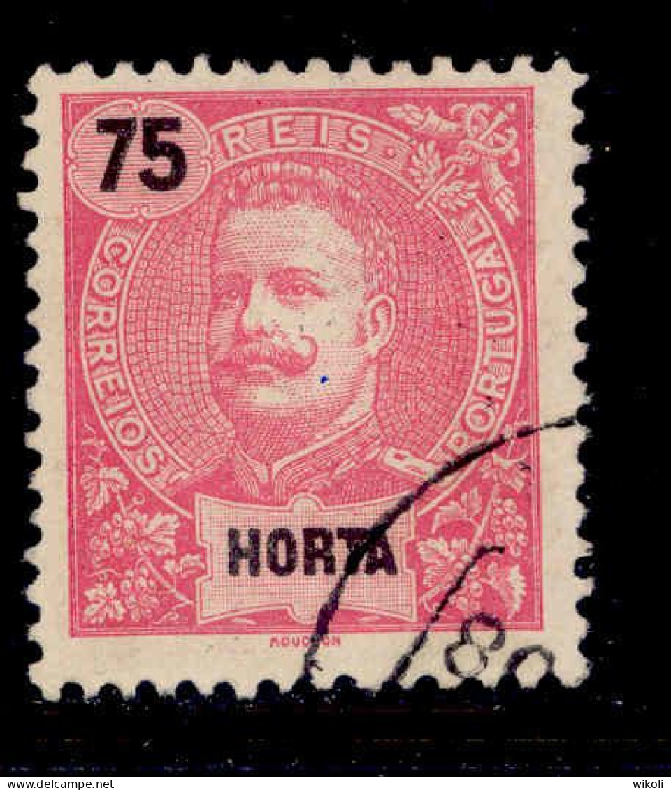 ! ! Horta - 1897 D. Carlos 75 R - Af. 20 - Used (ca 115) - Horta