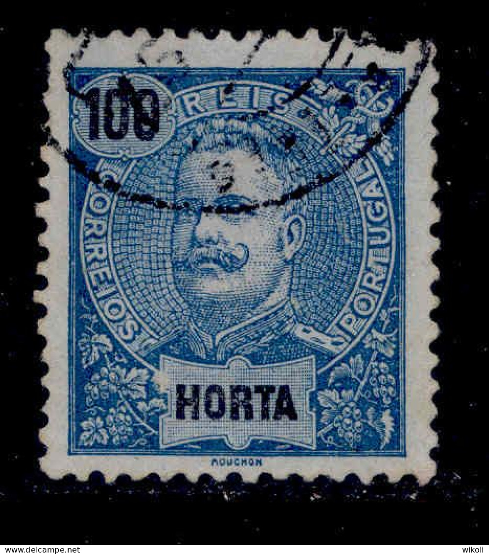 ! ! Horta - 1897 D. Carlos 100 R - Af. 22 - Used (ca 117) - Horta