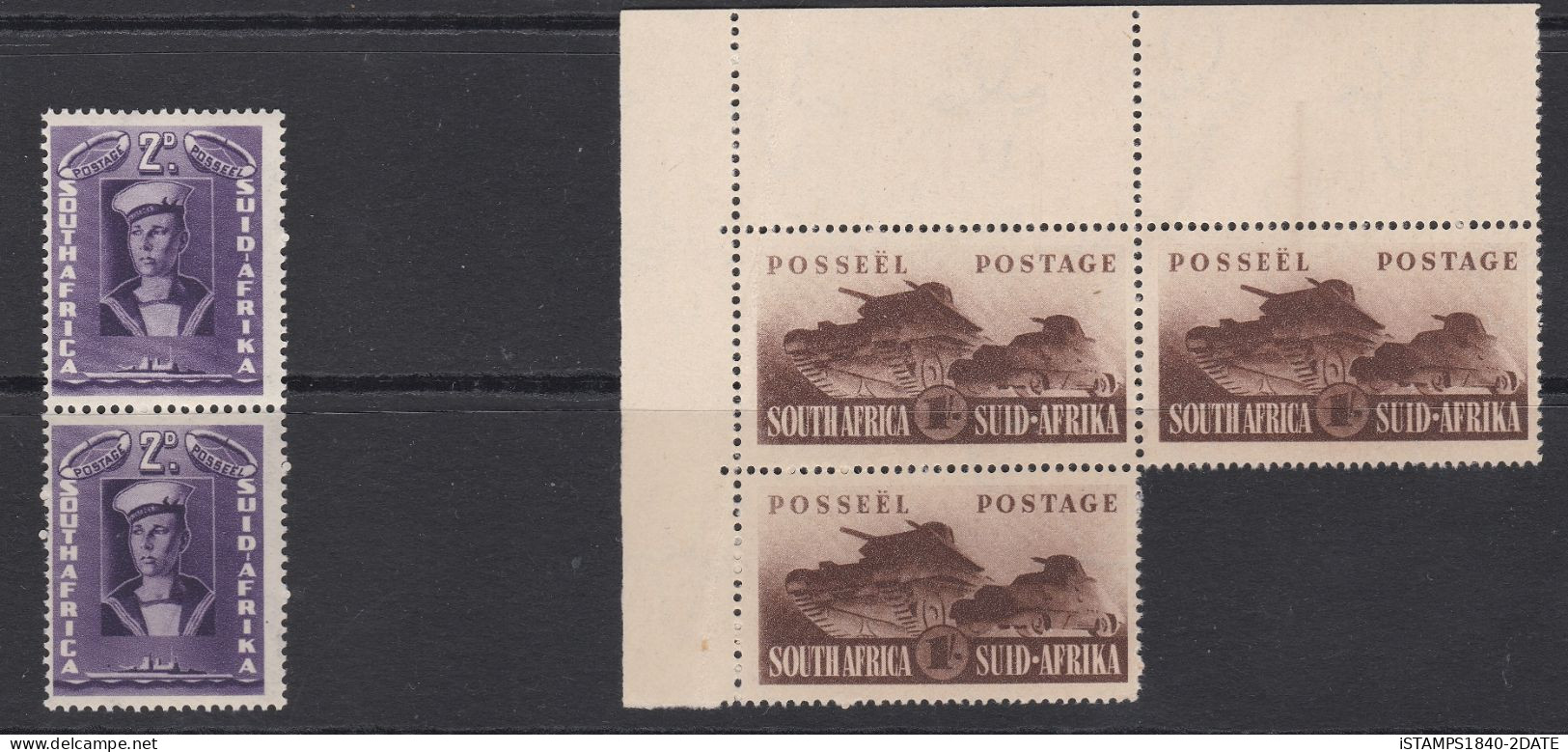 South Africa 1941-46 SG (88-94) Full Set MNH Pairs + SG (95-96) MNH Inc Unlisted Small Variety Cv £60+