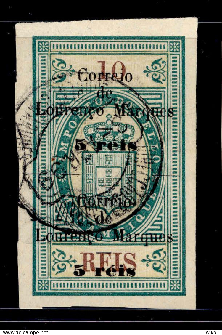 ! ! Lourenco Marques - 1899 Revenue W/OVP 5 R - Af. 47 - Used (ca 149) - Lourenzo Marques