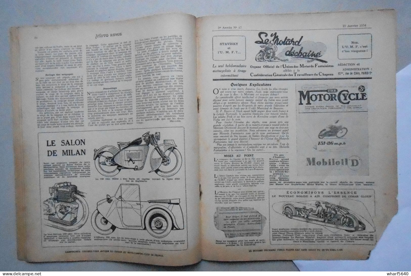 Moto Revue N°568,  27 Janvier 1934 - 1900 - 1949