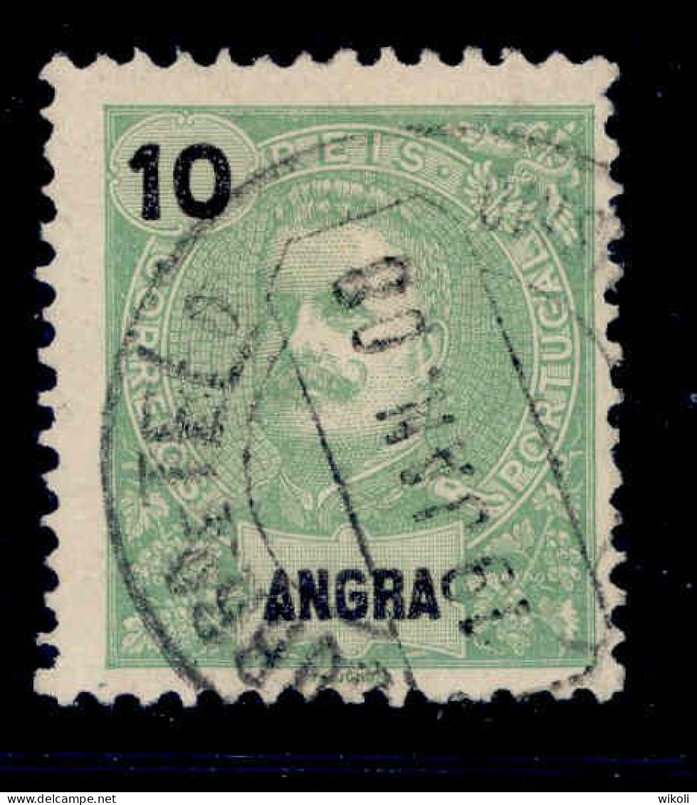 ! ! Angra - 1897 D. Carlos 10 R - Af. 15 - Used (ca 160) - Angra