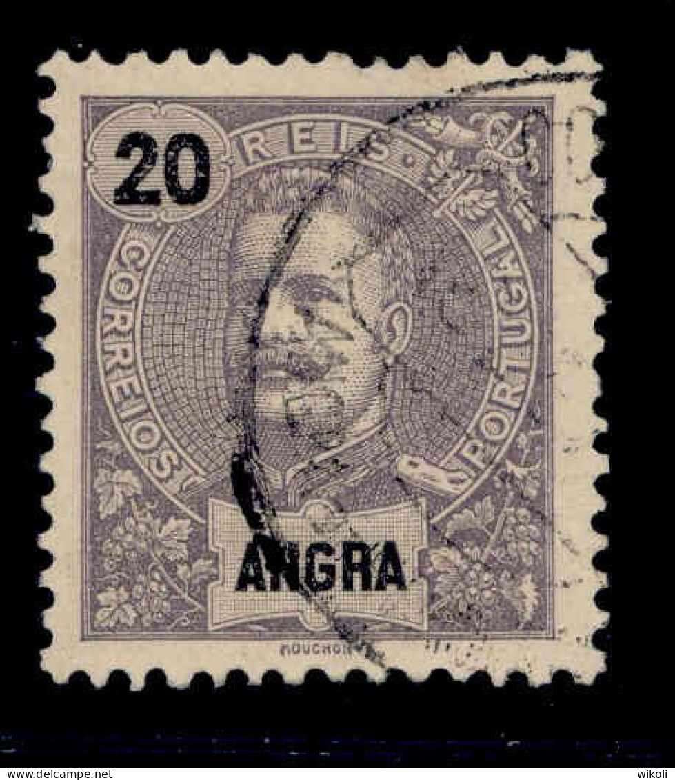 ! ! Angra - 1897 D. Carlos 20 R - Af. 17 - Used (ca 161) - Angra