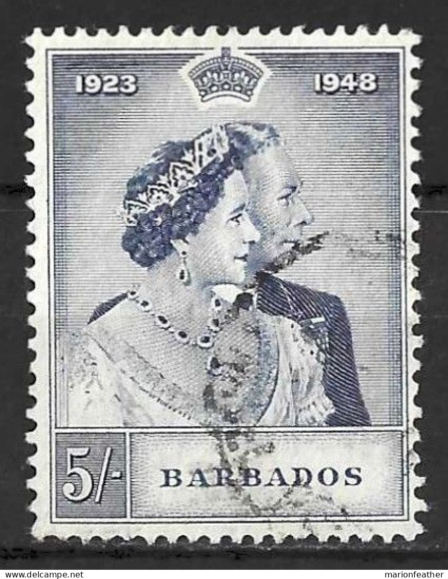 BARBADOS......KING GEORGE VI..(1936-52.)..OMNIBUS....5/-...ROYAL SILVER WEDDING..(.RSW.)..SG266....VFU...... - Somalilandia (Protectorado ...-1959)