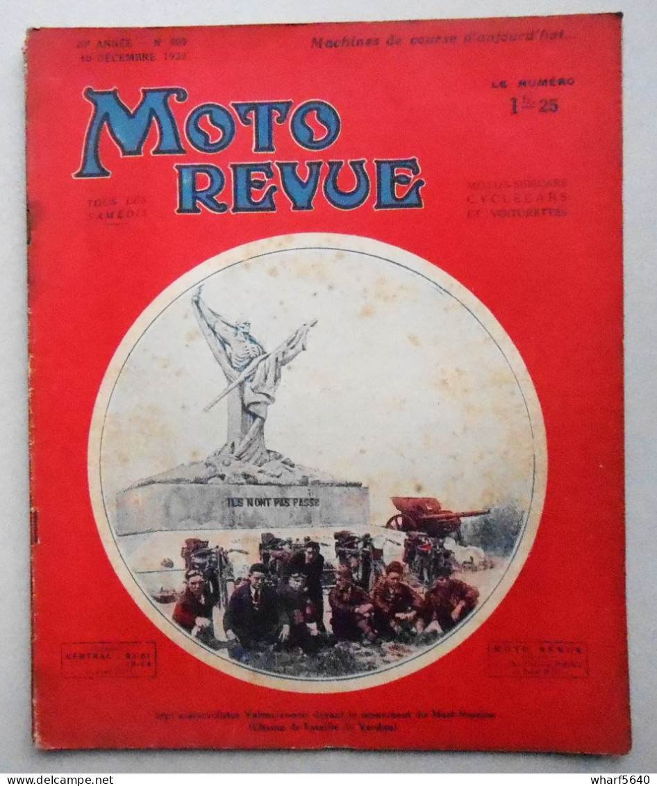 Moto Revue N° 509  -  10 Décembre 1932 - 1900 - 1949