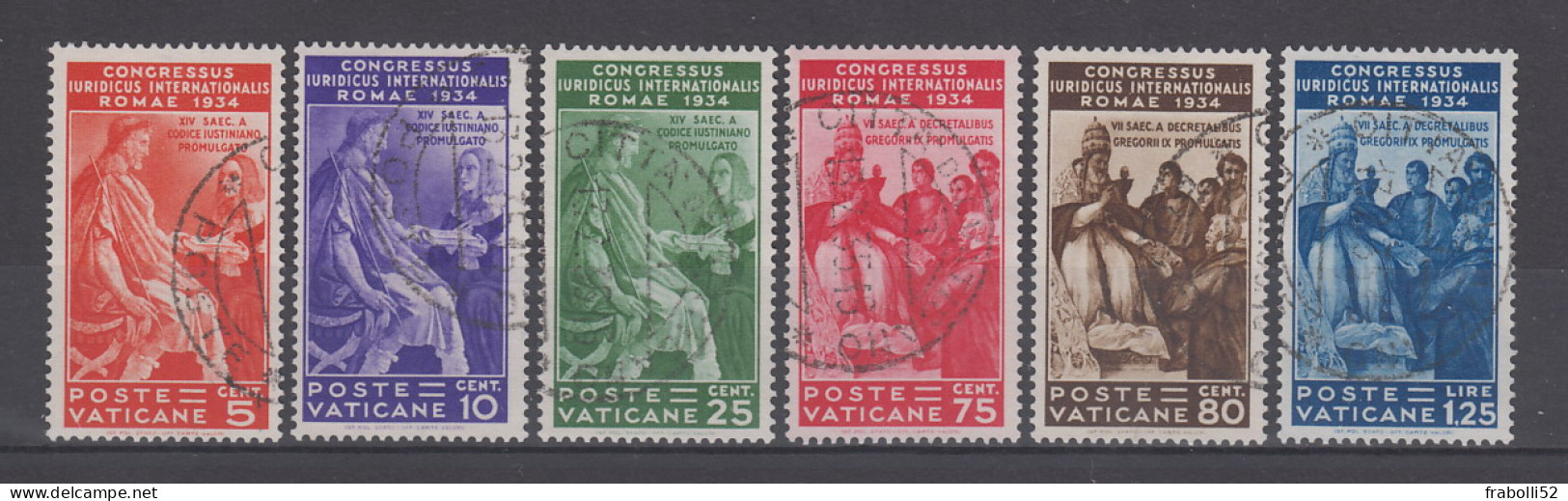 Vaticano Usati Di Qualità: N. 41-6 Congresso Giuridico. - Used Stamps