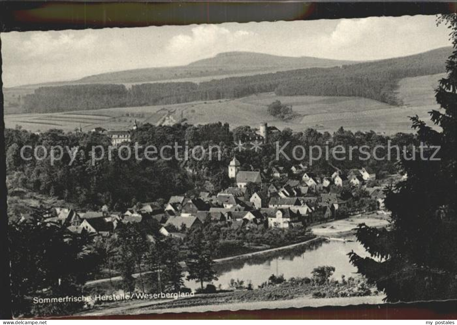 42154332 Herstelle Weser Stadtansicht Herstelle - Beverungen