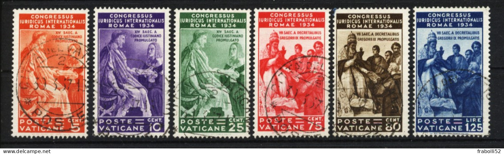 Vaticano Usati Di Qualità: N. 41-6 Congresso Giuridico - Used Stamps