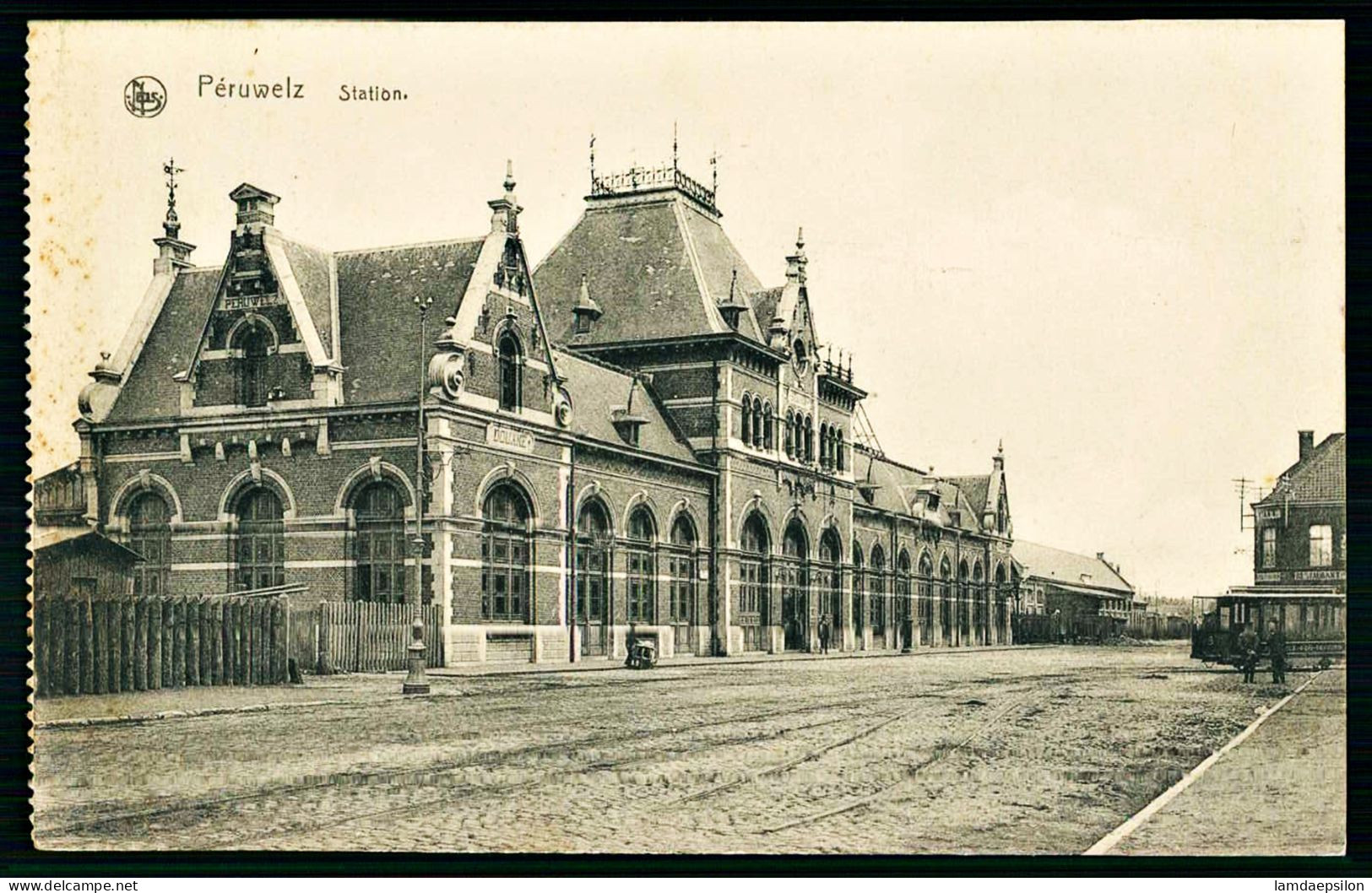 A65 BELGIQUE CPA  PERUWELZ - STATION - Collections & Lots