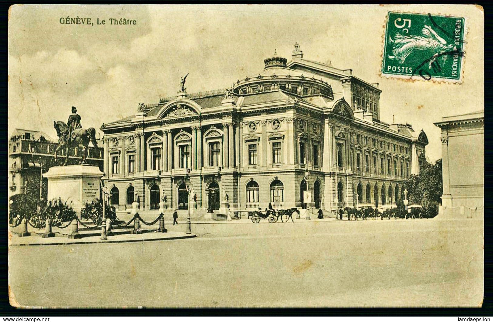 A65  SUISSE CPA  GENEVE - LE THEATRE - Collections & Lots
