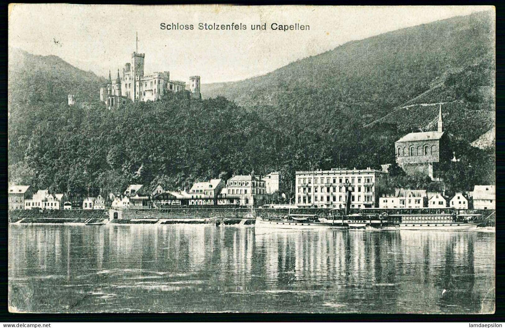 A65  ALLEMAGNE CPA  SCHLOSS STOLZENFELS UND CAPELLEN - Sammlungen & Sammellose