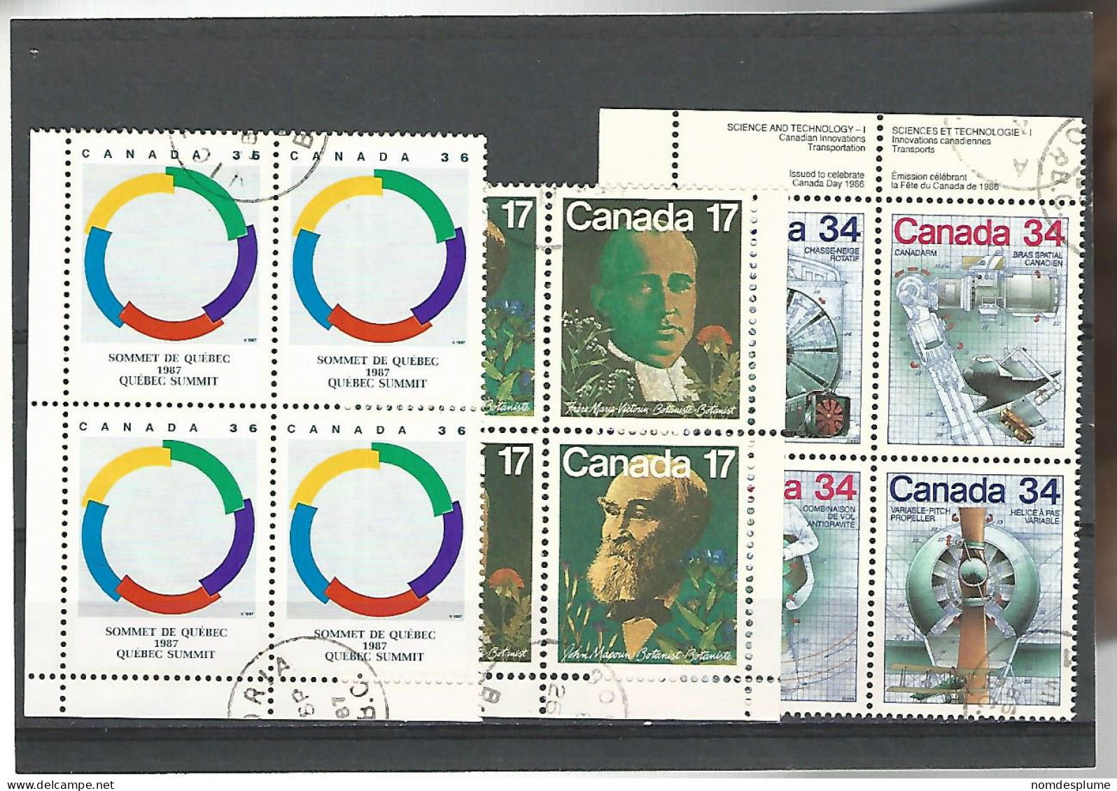 54568 ) Collection Canada Block - Blocs-feuillets