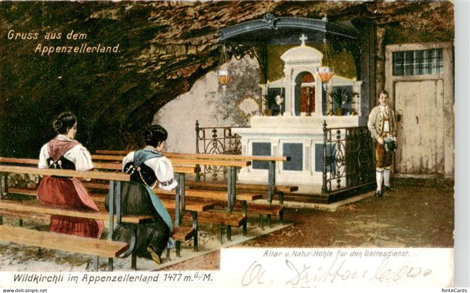13915832 Wildkirchli Weissbad IR Altar Und Natur Hoehle Fuer Den Gottesdienst - Autres & Non Classés