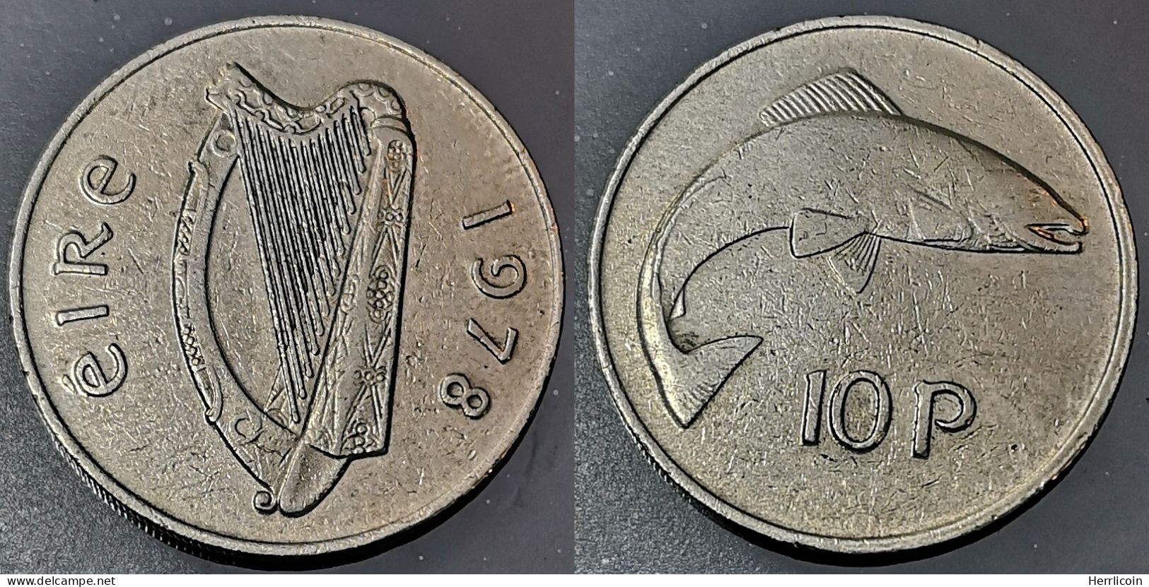 Monnaie Irlande - 1978   - 10 Pence Grand Module - Irland