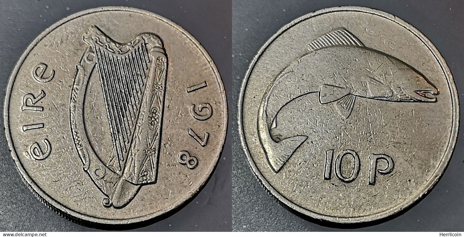 Monnaie Irlande - 1978   - 10 Pence Grand Module - Irlande