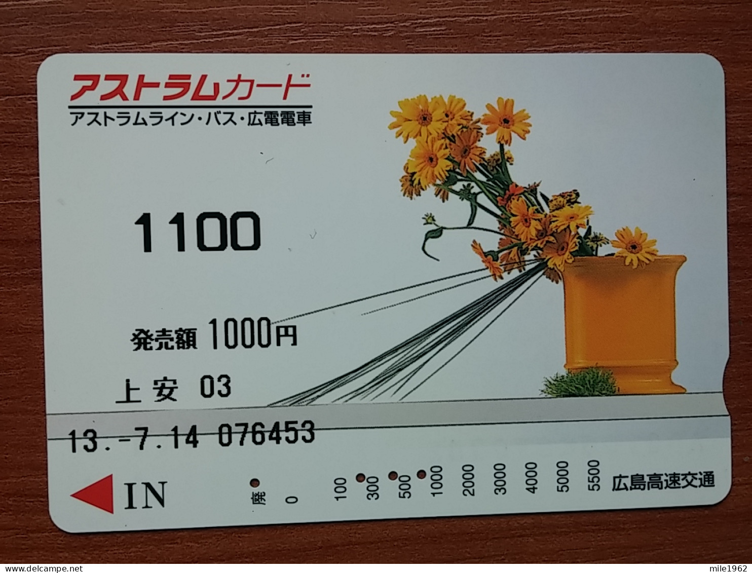 T-447 - JAPAN, Japon, Nipon, Carte Prepayee, Prepaid Card, FLOWER, FLEUR - Blumen