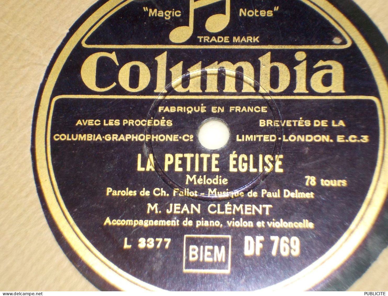 VINYLE  DISQUE 78 TOURS MELODIE DE JEAN CLEMENT 1931 - 78 G - Dischi Per Fonografi