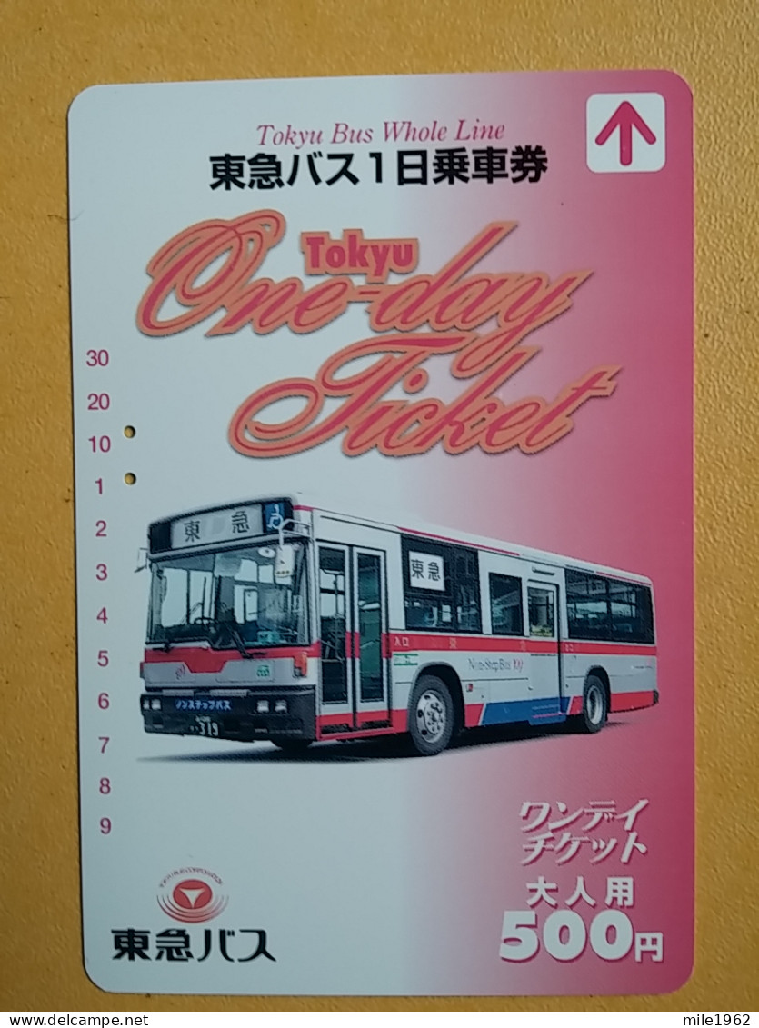 T-451 - JAPAN, Japon, Nipon, Carte Prepayee, Prepaid Card, Bus, Autobus - Coches