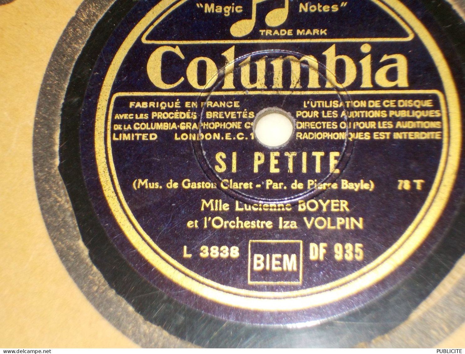 DISQUE 78 TOURS TANGO CHANSON LUCIENNE BOYER 1932 - 78 Rpm - Schellackplatten