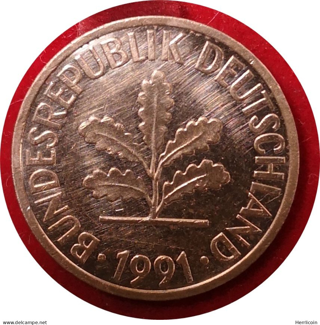 Monnaie Allemagne - 1991 J - 2 Pfennig Acier Plaqué Bronze - 2 Pfennig