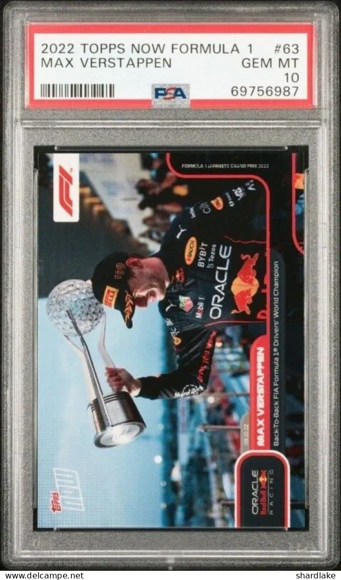 Topps PSA 10 - Max Verstappen - #63 - 2022 - Autosport - F1