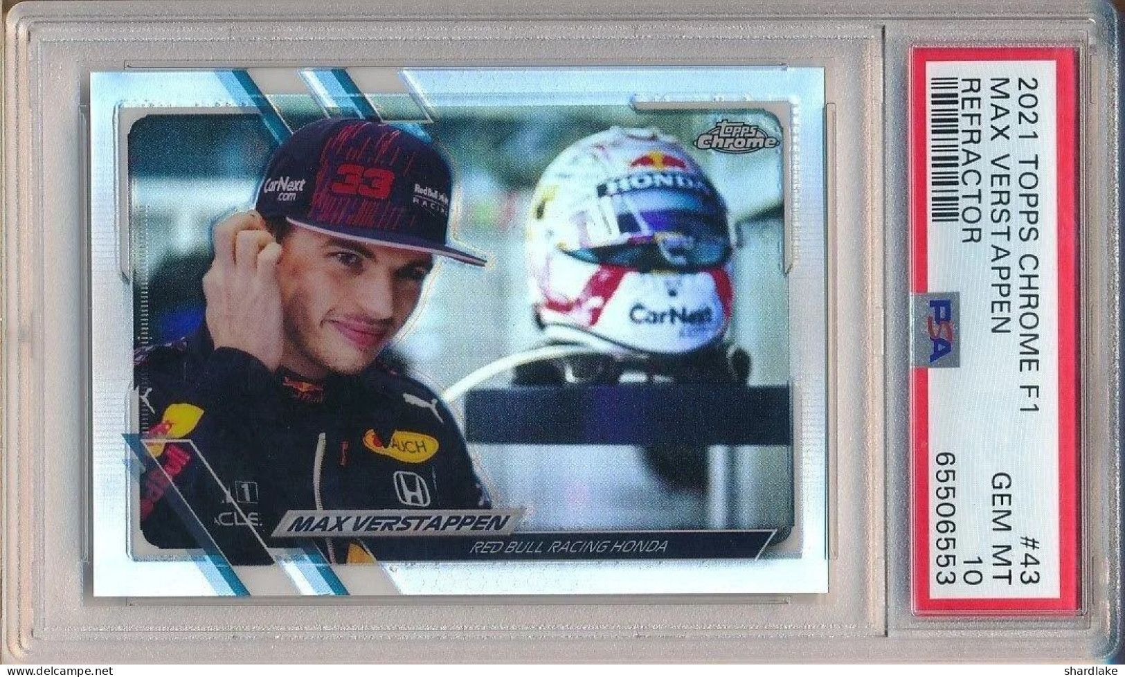 Topps PSA 10 - Max Verstappen - Chrome F1 Refractor - #43 - 2021 - Automobilismo - F1