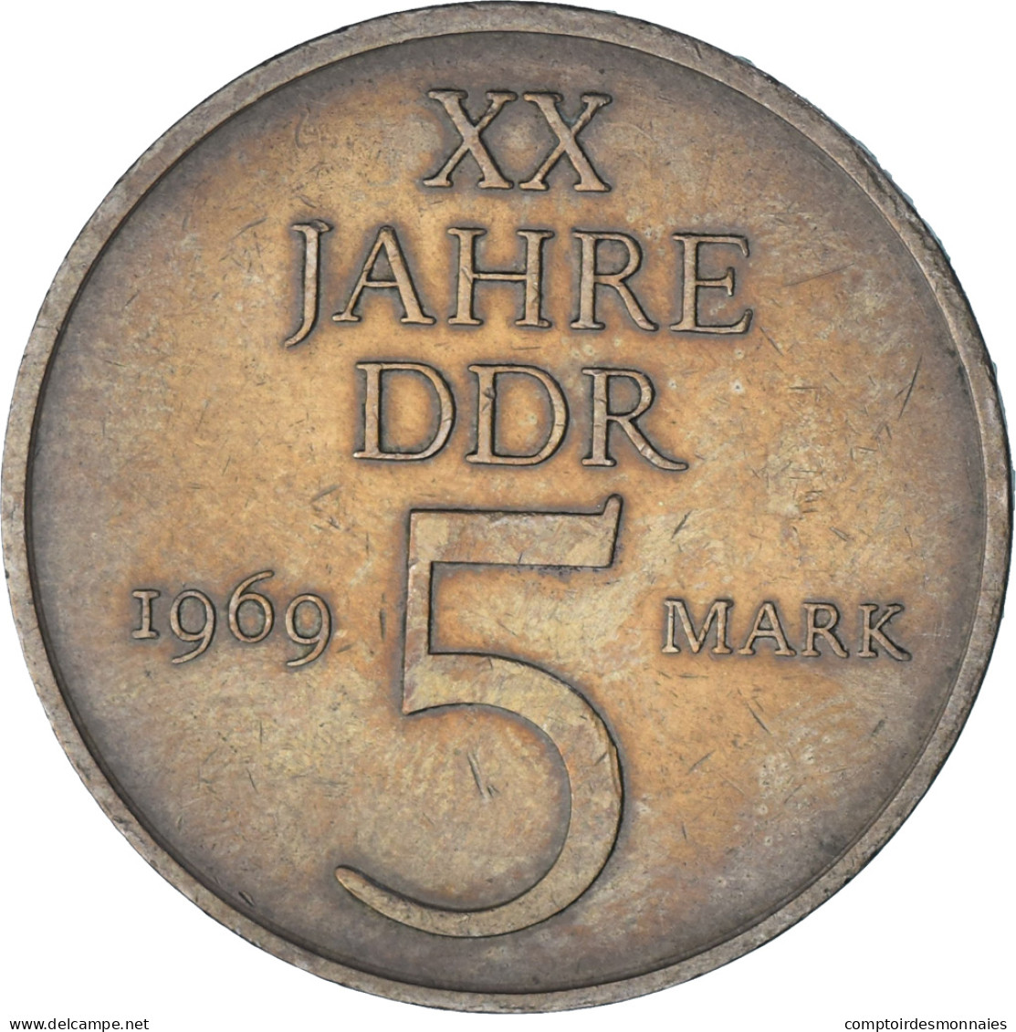 Monnaie, République Démocratique Allemande, 5 Mark, 1969, TTB, Nickel-Bronze - 5 Mark