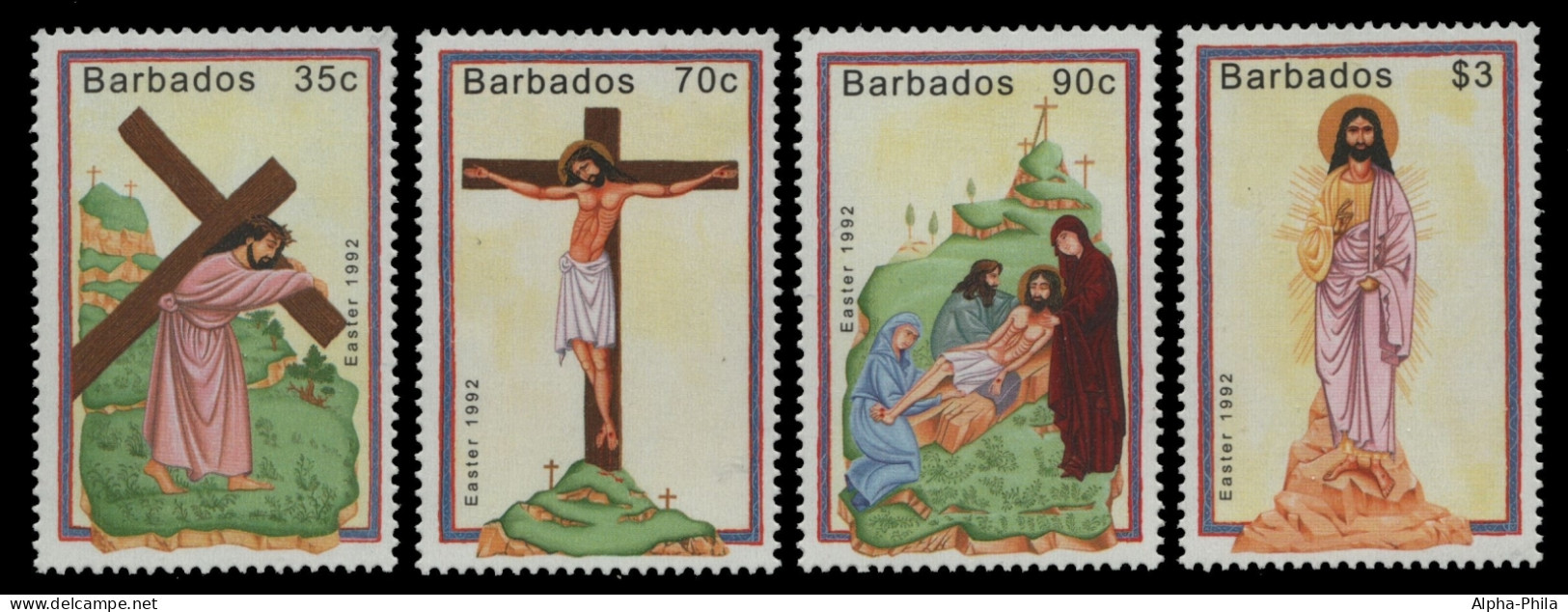 Barbados 1992 - Mi-Nr. 793-796 ** - MNH - Ostern / Easter - Barbados (1966-...)