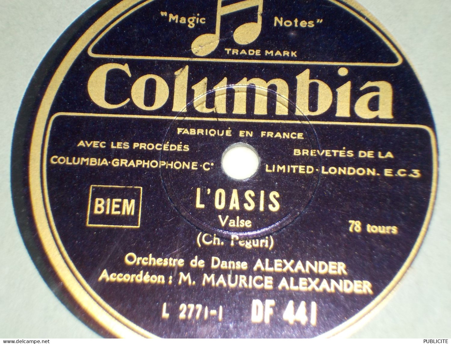 DISQUE VYNIL 78 TOURS VALSE  DE MAURICE  ALEXANDER  1922 - 78 T - Disques Pour Gramophone