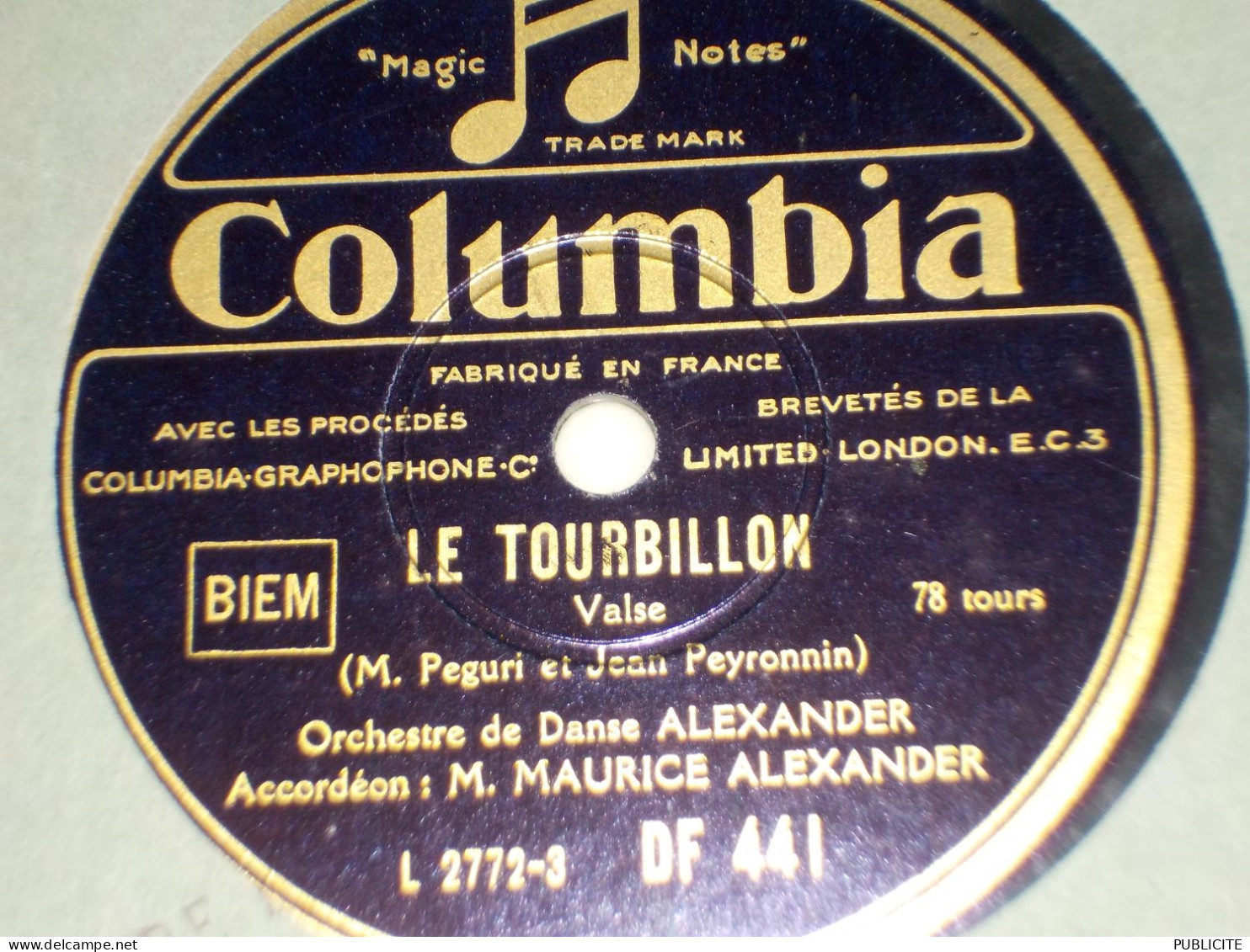 DISQUE VYNIL 78 TOURS VALSE  DE MAURICE  ALEXANDER  1922 - 78 Rpm - Gramophone Records