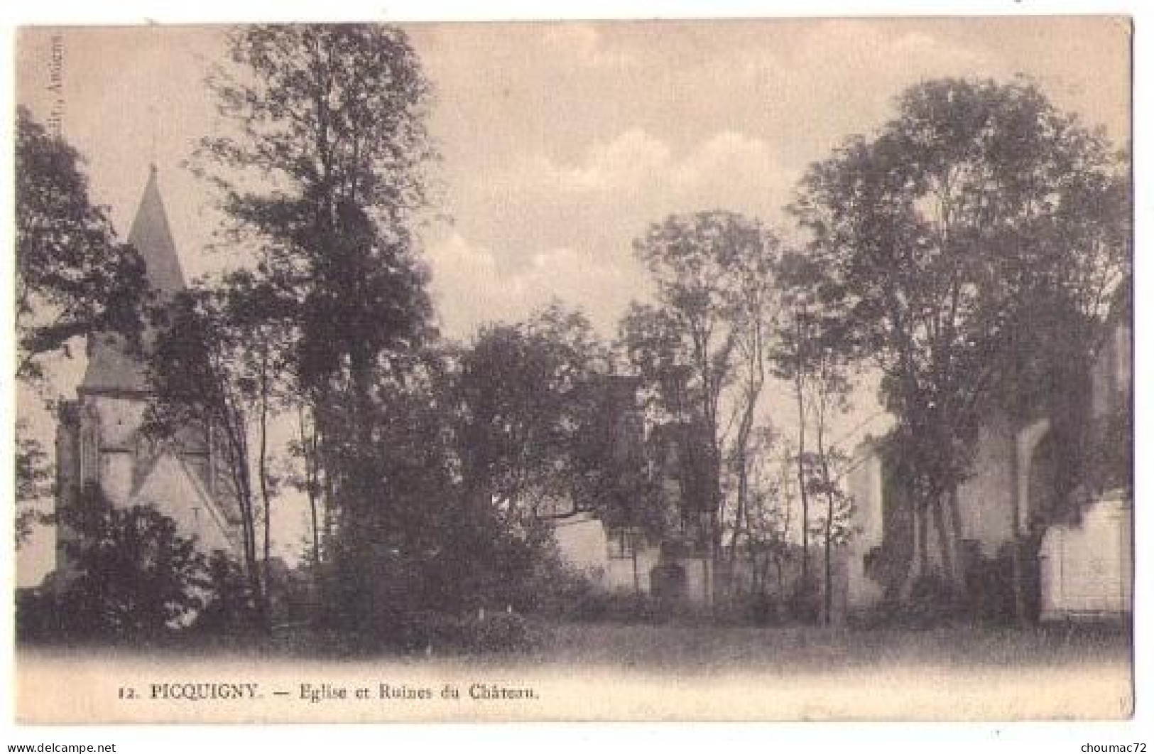 (80) 359, Picquigny, Eglise Et Ruines Du Chateau - Picquigny