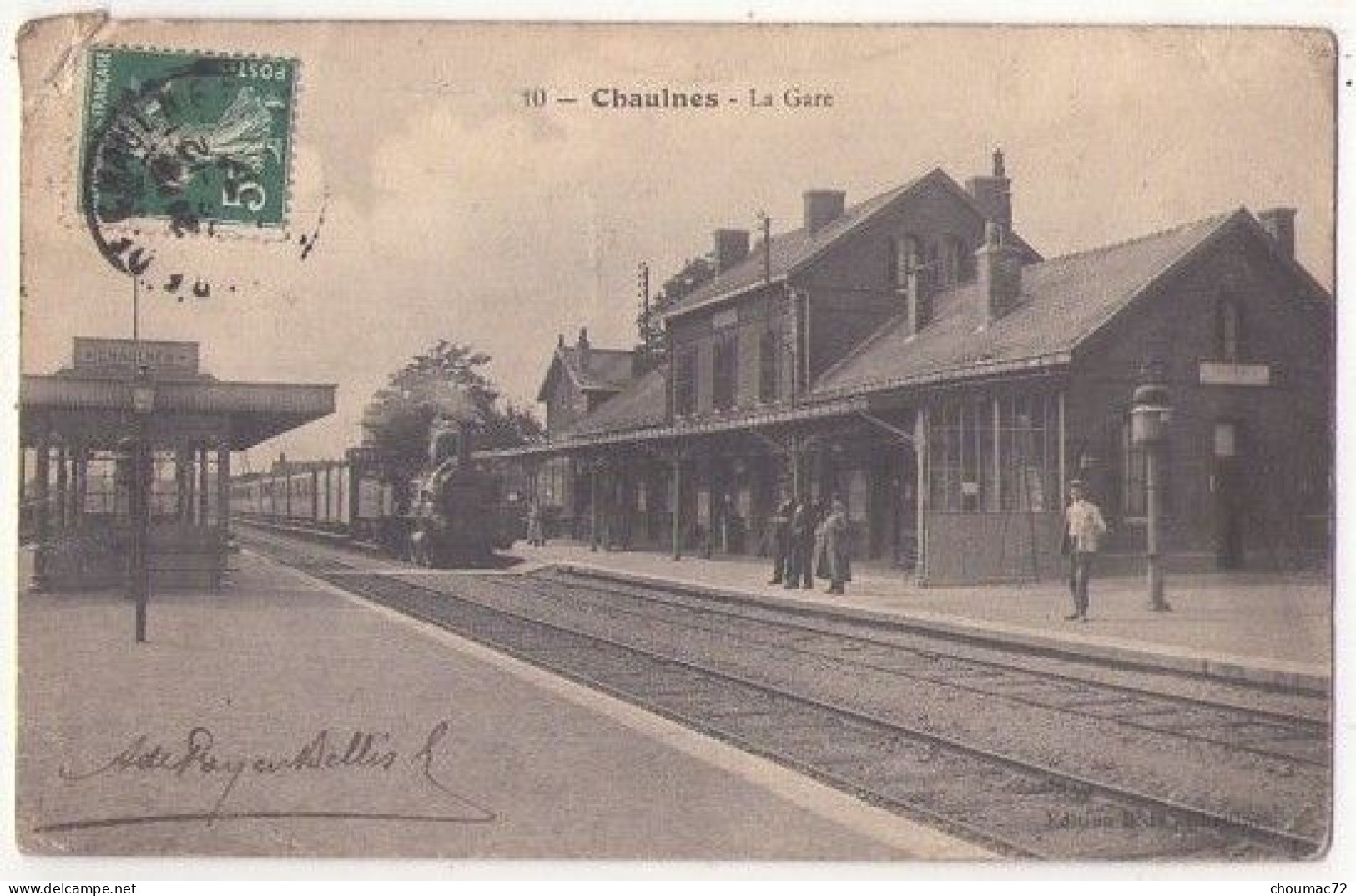 (80) 233, Chaulnes, BD 10, La Gare , Train, état !!! - Chaulnes